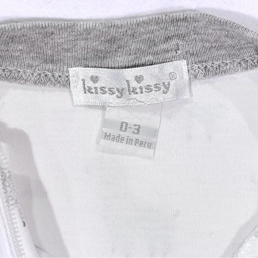 Kissy Kissy Llama Love Zip Footie Boys 0-3M Girls Pima Cotton Sleeper White Grey